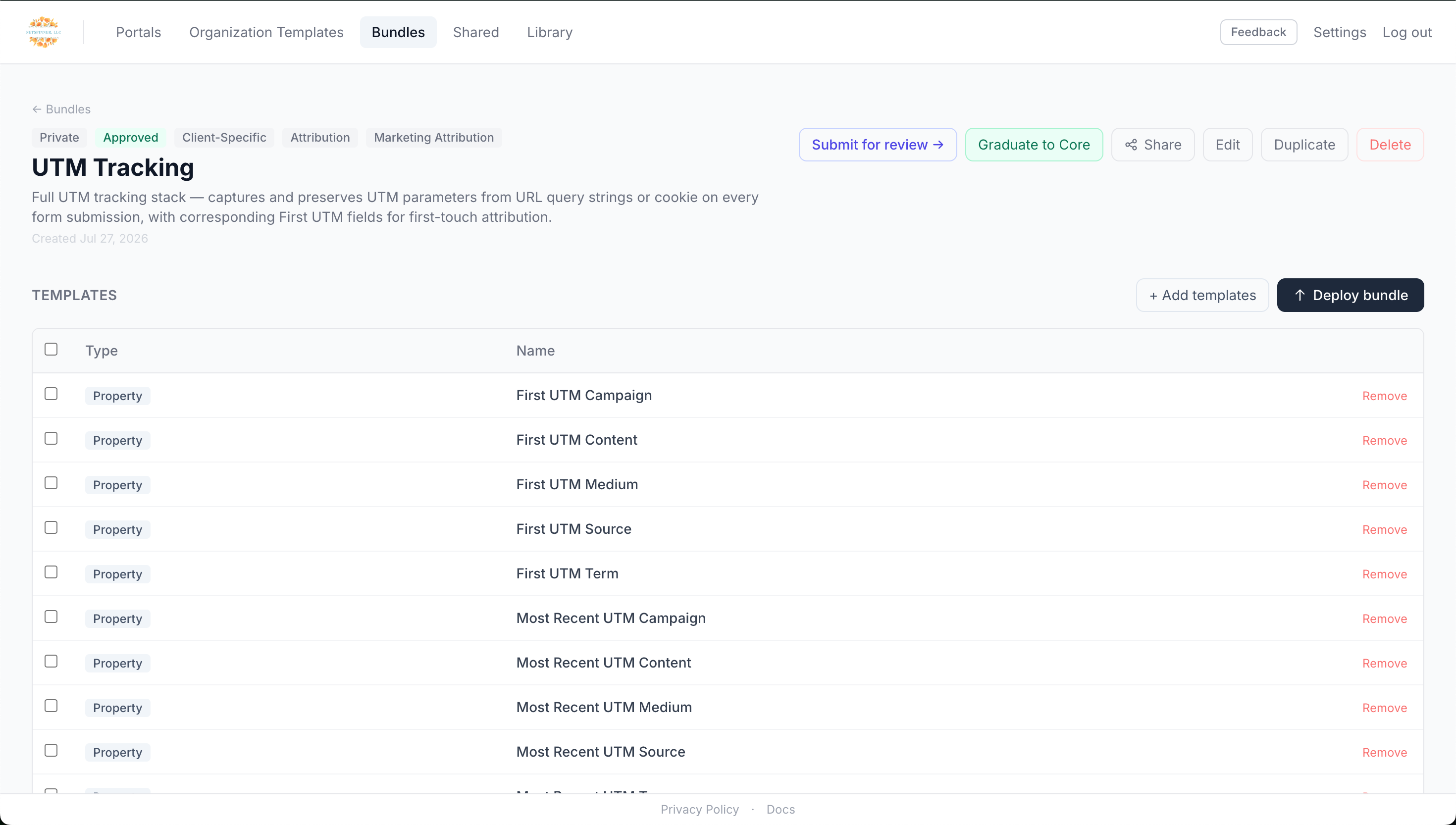 Template Manager Bundle